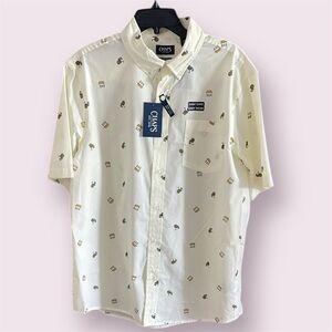 🔥🔥🆕CHAPS MENS TROPICAL SHORT SLEEVE SHIRT
